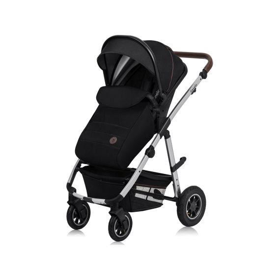 Lionelo Amber 3v1 - multifunkční kočárek s autosedačkou, Rodzaj wózka: zestaw 3w1, Kolor materiału: Black Silver, 30 zdjęcie