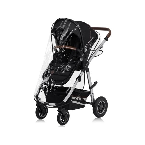 Lionelo Amber 3v1 - multifunkční kočárek s autosedačkou, Rodzaj wózka: zestaw 3w1, Kolor materiału: Black Silver, 34 zdjęcie