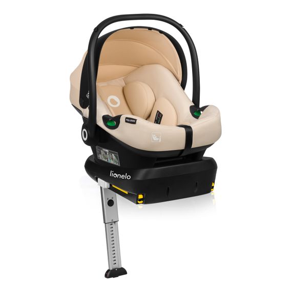 Lionelo Astrid i-Size s bází - autosedačka pro miminka (40–87 cm | 0–13 kg | 0–15 měsíců), Baza: baza Astrid, Kolor: Beige Sand, 13 zdjęcie