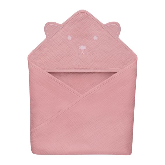 Lionelo mušelínový ručník s kapucí Pink Baby, Kolor: Pink Baby, 6 zdjęcie