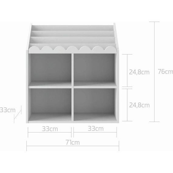 Bellamy BooK NooK regál Snow, Kolor: Snow, 9 zdjęcie