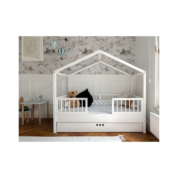 Bellamy Dream Nest postel domeček 80x160 se zábranami Snow, Rozmiar: 160x80, Kolor: Snow, 6 zdjęcie
