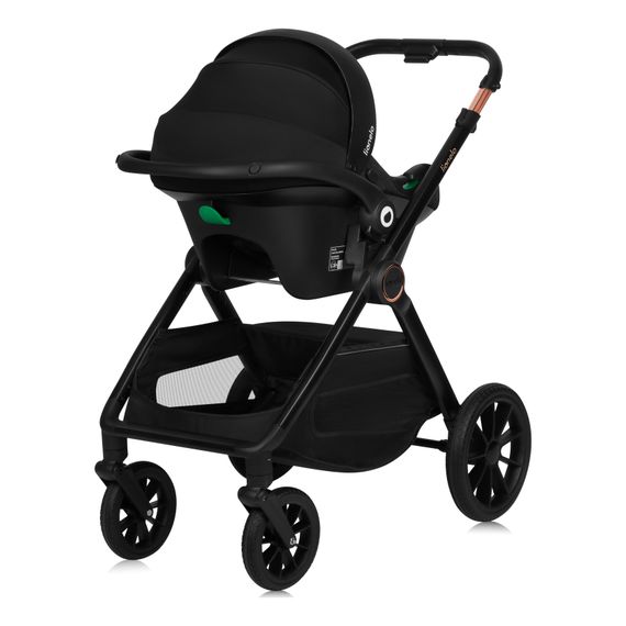 Lionelo Layla sada 3v1 s autosedačkou, Rodzaj wózka: zestaw 3w1, Kolor materiału: Green Forest, 10 zdjęcie