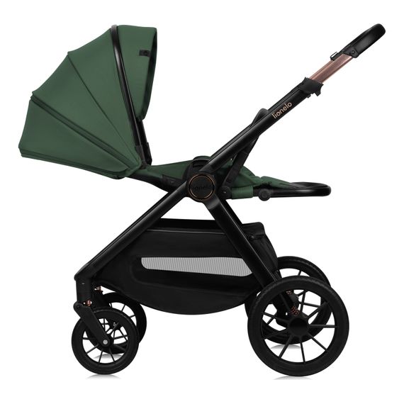 Lionelo Layla sada 3v1 s autosedačkou, Rodzaj wózka: zestaw 3w1, Kolor materiału: Green Forest, 20 zdjęcie