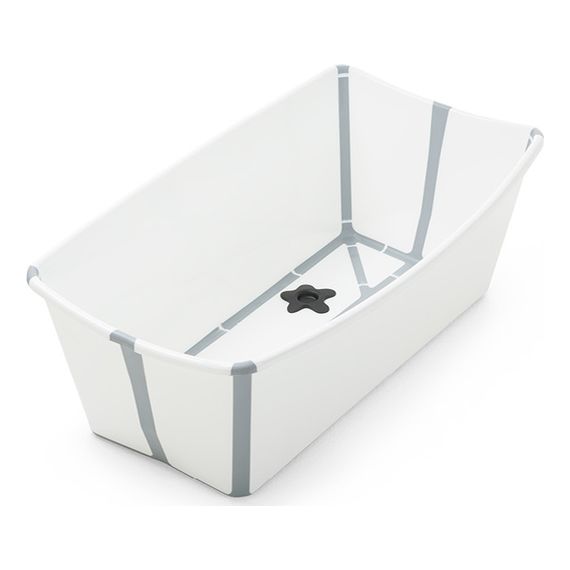 Stokke Flexi Bath – skládací vanička se stojanem White, Kolor: White, Wariant: wanienka ze stojakiem