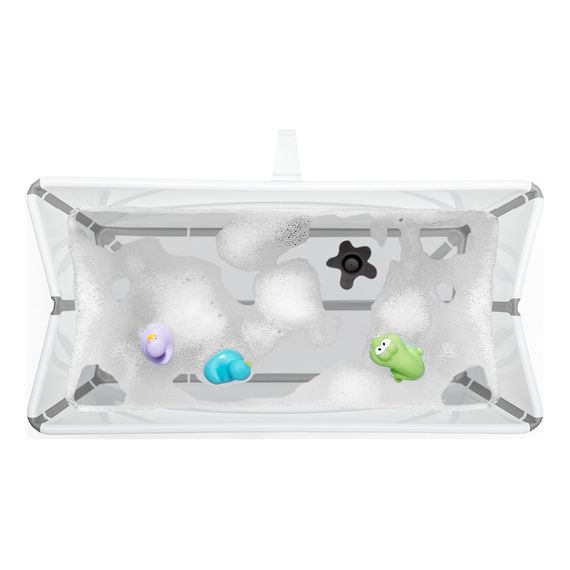 Stokke Flexi Bath X-Large – velká skládací vanička s lehátkem White, Kolor: White, Wariant: wanienka z leżaczkiem, 7 zdjęcie