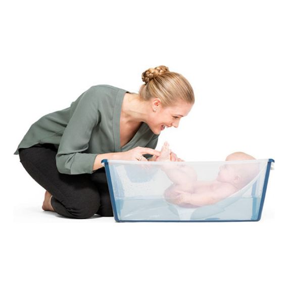 Stokke Flexi Bath X-Large – velká skládací vanička s lehátkem White, Kolor: White, Wariant: wanienka z leżaczkiem, 8 zdjęcie
