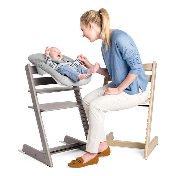 Stokke jídelní židlička Tripp Trapp se sadou pro miminka Baby Set 2 Serene Pink, Rodzaj: krzesełko + Baby Set 2, Kolor ramy: Drewno bukowe, Kolor: Serene Pink - ekspozycja, 7 zdjęcie