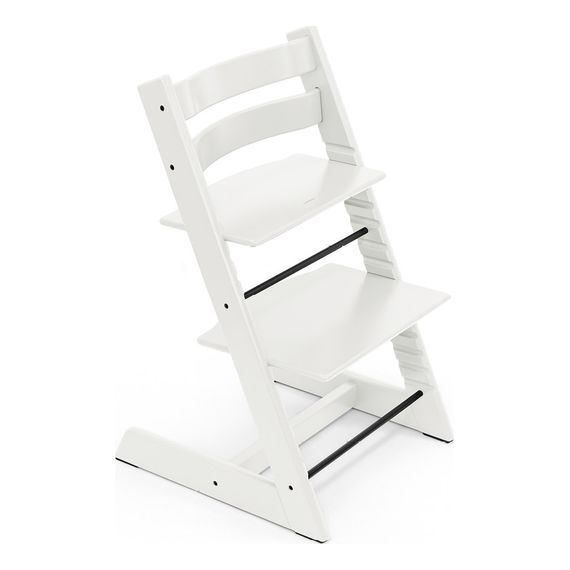 Stokke jídelní židlička Tripp Trapp se sadou pro miminka Baby Set 2 White, Rodzaj: krzesełko + Baby Set 2, Kolor ramy: Drewno bukowe, Kolor: White - ekspozycja, 5 zdjęcie