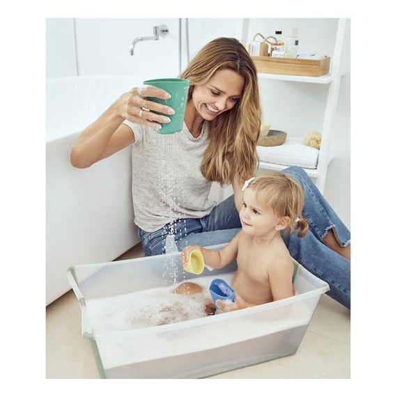 Stokke Flexi Bath X-Large - velká skládací vanička Transparent Green, Kolor: Transparent Green, Wariant: wanienka, 5 zdjęcie