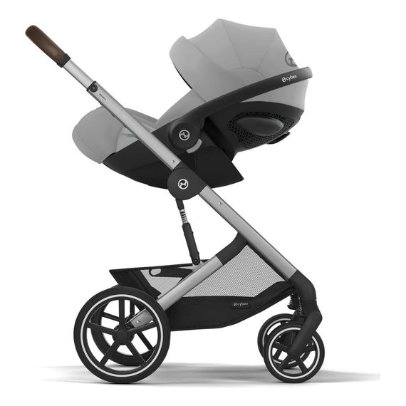 Cybex Balios S Lux 2.0 kombinovaný kočárek 2v1, Rodzaj wózka: głęboko-spacerowy, Kolor materiału: Stone Grey, 21 zdjęcie