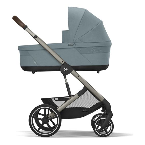Cybex Balios S Lux 2.0 kombinovaný kočárek 2v1, Rodzaj wózka: głęboko-spacerowy, Kolor materiału: Stormy Blue, 16 zdjęcie