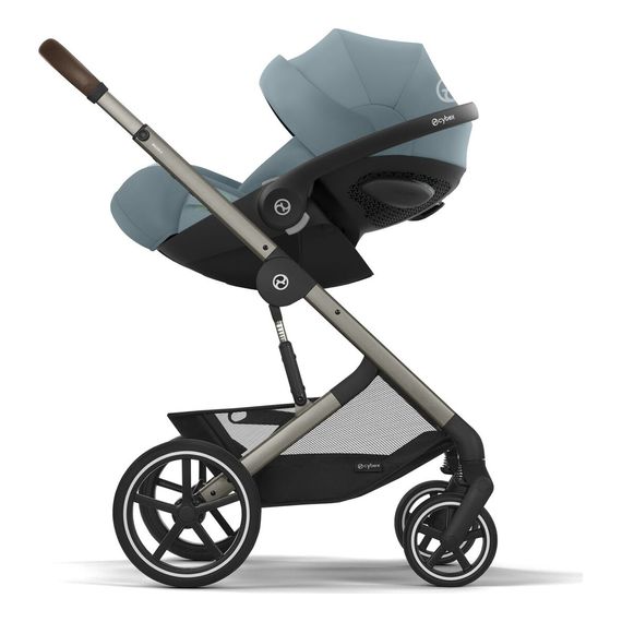 Cybex Balios S Lux 2.0 kombinovaný kočárek 2v1, Rodzaj wózka: głęboko-spacerowy, Kolor materiału: Stormy Blue, 21 zdjęcie