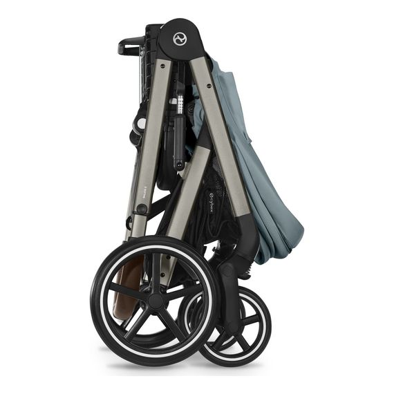 Cybex Balios S Lux 2.0 kombinovaný kočárek 2v1, Rodzaj wózka: głęboko-spacerowy, Kolor materiału: Stormy Blue, 25 zdjęcie