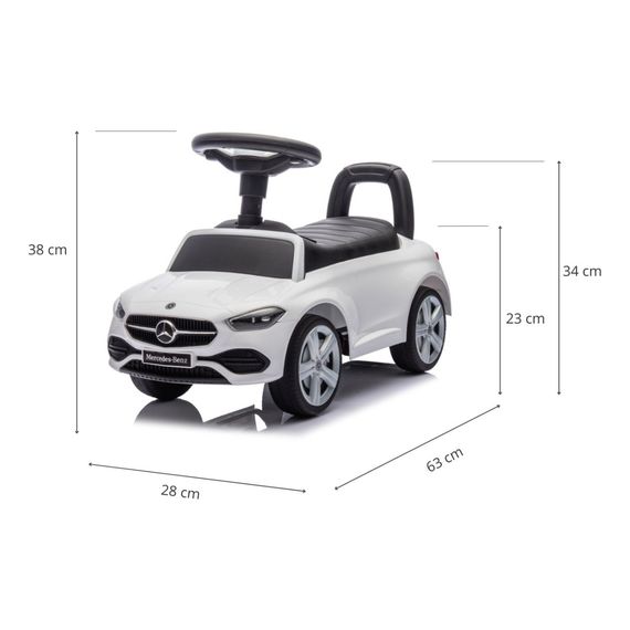 Milly Mally Mercedes C-Class S odrážedlo White, Kolor: White, 5 zdjęcie