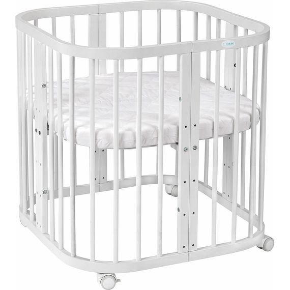 Waldin postýlka 7v1 s matrací White, Rodzaj: kwadratowe, Kolor: White, 6 zdjęcie