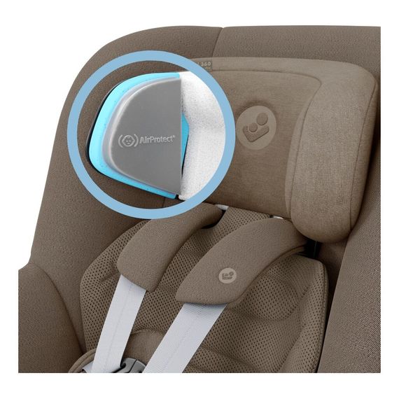 Maxi-Cosi Pearl 360° Pro obrotowy fotelik samochodowy 61 - 105 cm | 0 - 17 kg | 0 - 4 lat, Baza: bez bazy, Kolor: Authentic Truffle, 21 zdjęcie