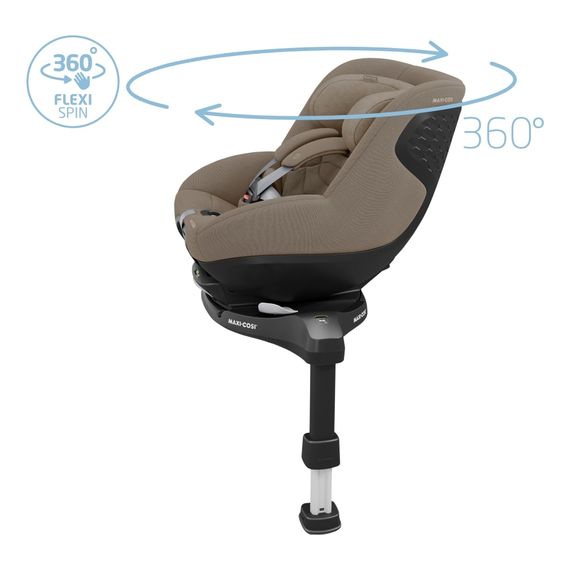 Maxi-Cosi Pearl 360° Pro obrotowy fotelik samochodowy 61 - 105 cm | 0 - 17 kg | 0 - 4 lat, Baza: bez bazy, Kolor: Authentic Truffle, 22 zdjęcie
