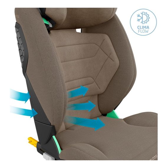 Maxi-Cosi RodiFix Pro2 i-Size autosedačka pro starší děti (100 - 150 cm | 15 - 36 kg | 3,5 - 12 let), Kolor: Authentic Truffle, 12 zdjęcie