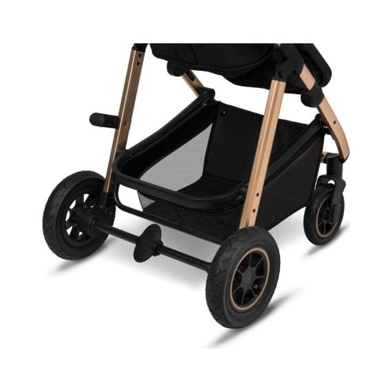 Lionelo Amber 3w1 - wózek wielofunkcyjny z fotelikiem, Rodzaj wózka: zestaw 3w1, Kolor materiału: Black Onyx, 12 zdjęcie