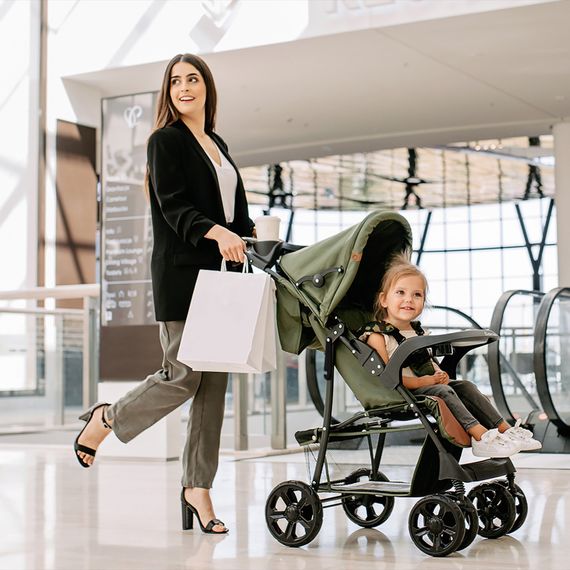 Lionelo Emma Plus - Pushchair with Organiser (6 months - 15 kg), Kolor: Green Emerald, image , 9 image