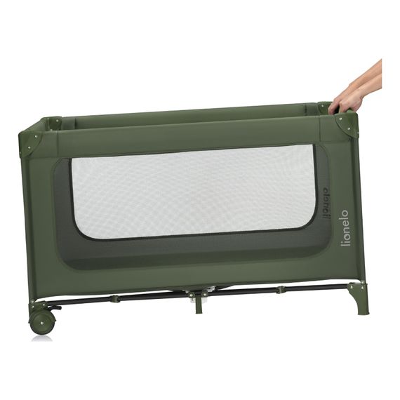 Lionelo Jasmin łóżeczko Easy Fold Green Olive, Kolor: Green Olive, 16 zdjęcie