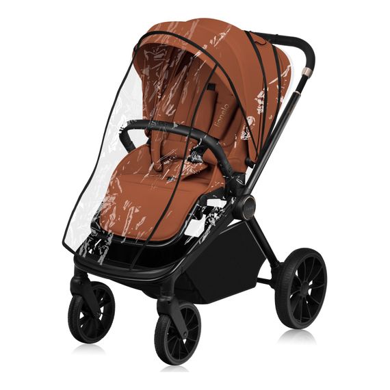 Lionelo Mika Plus 3w1 - wózek 3w1 z fotelikiem, Rodzaj wózka: zestaw 3w1 z fotelikiem, Kolor materiału: Brown Rust, 6 zdjęcie