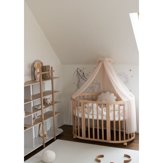 Waldin Tulle Cot Canopy with Frame Beige, Kolor: beż, image , 15 image