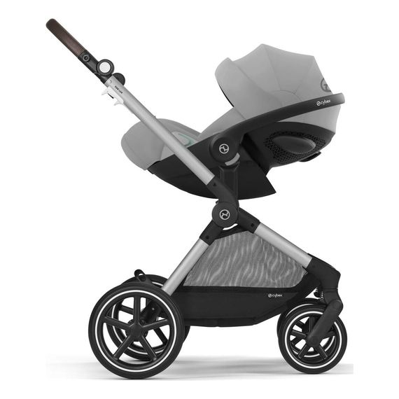 Cybex Eos Lux - kombinovaný kočárek 2v1 s výměnnou korbou, Kolor materiału: Stone Grey, 10 zdjęcie