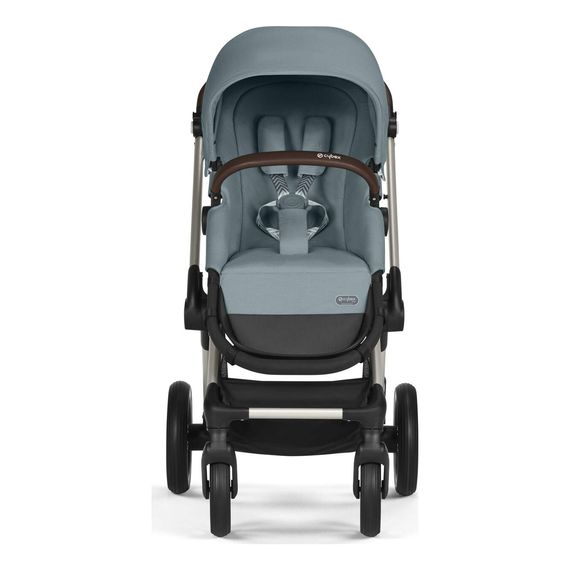 Cybex Eos Lux - kombinovaný kočárek 2v1 s výměnnou korbou, Kolor materiału: Stormy Blue, 6 zdjęcie