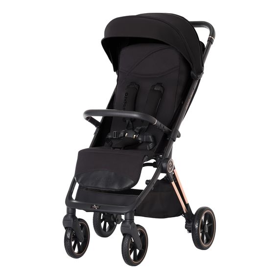 Espiro Flame - kompaktní sportovní kočárek, Kolor materiału: 10 Timeless Black