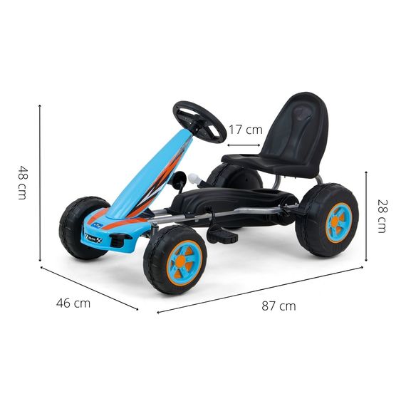 Milly Mally šlapací motokára Viper Blue, Kolor: Blue, 9 zdjęcie
