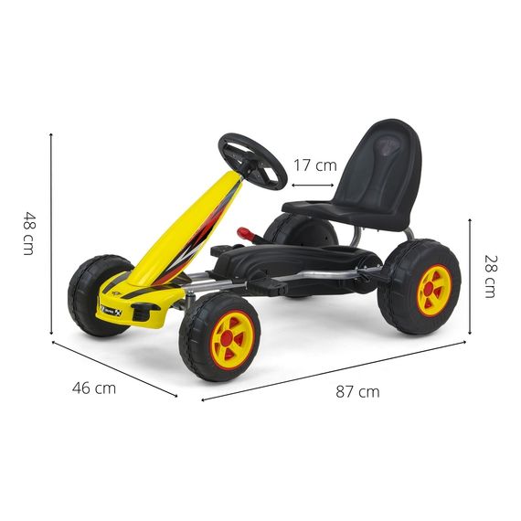 Milly Mally šlapací motokára Viper Yellow, Kolor: Yellow, 8 zdjęcie