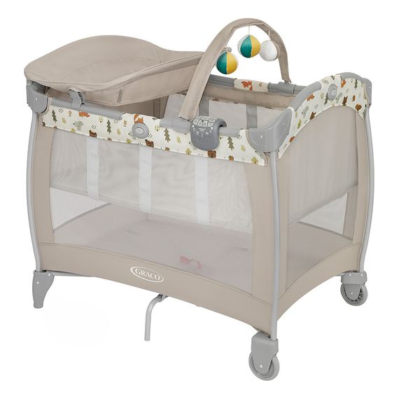 Graco Contour Electra Travel Cot with Bassinet Nature Trail, Kolor: Nature Trail, image 