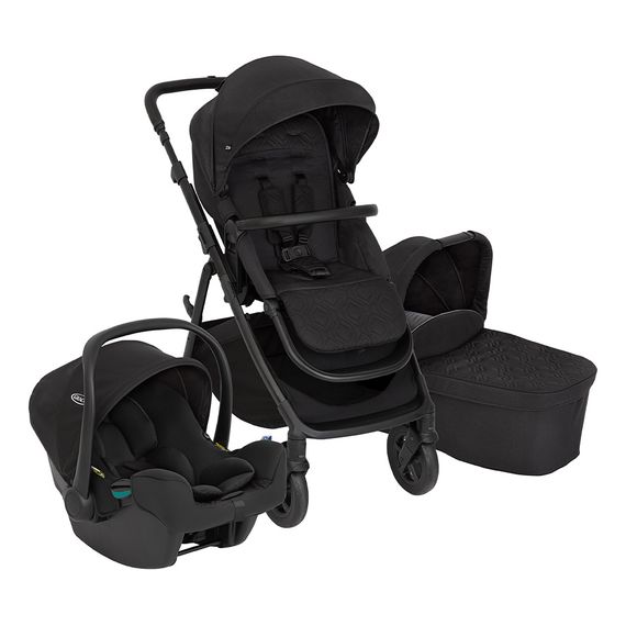 Graco Near2Me DLX Trio 3-in-1 Travel System, Rodzaj: zestaw 3w1 z fotelikiem, Kolor: Midnight, image 