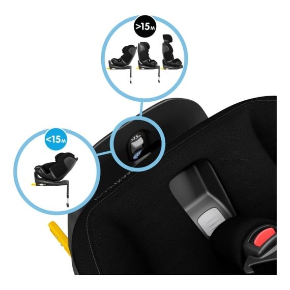 Maxi-Cosi Emerald 360 Pro - Rotating Car Seat (40-150 cm | 0-36 kg | Birth to 12 Years), Kolor: Authentic Black, image , 26 image