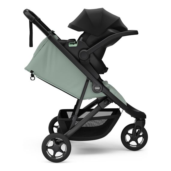 Thule Spring 2 sportovní kočárek, Rodzaj wózka: spacerowy, Kolor materiału: Mist Green, 5 zdjęcie