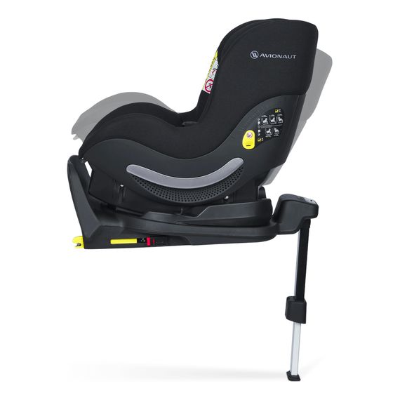 Avionaut Aerofix Airflow s bází IQ Orbit - autosedačka pro batolata (61-105 cm | 0-18 kg | 6 měsíců - 4 roky), Baza: baza IQ Orbit, Kolor: Black, 11 zdjęcie