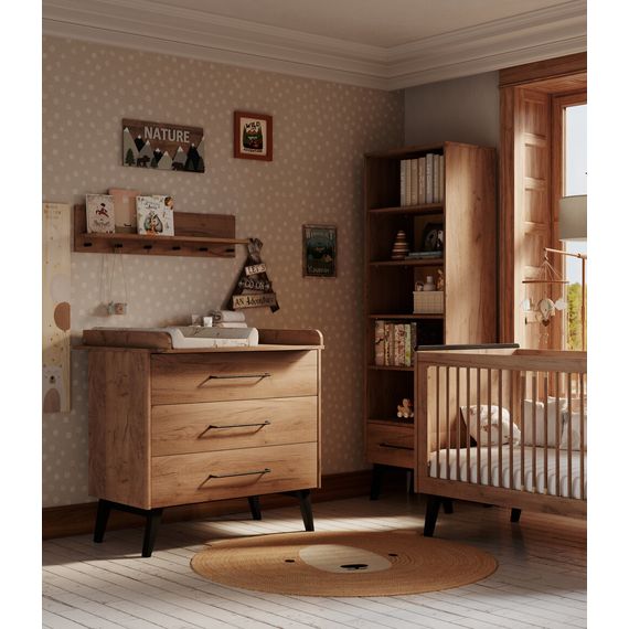 Pinio Retro postýlka s funkcí pohovky 140x70 Dub, 12 zdjęcie