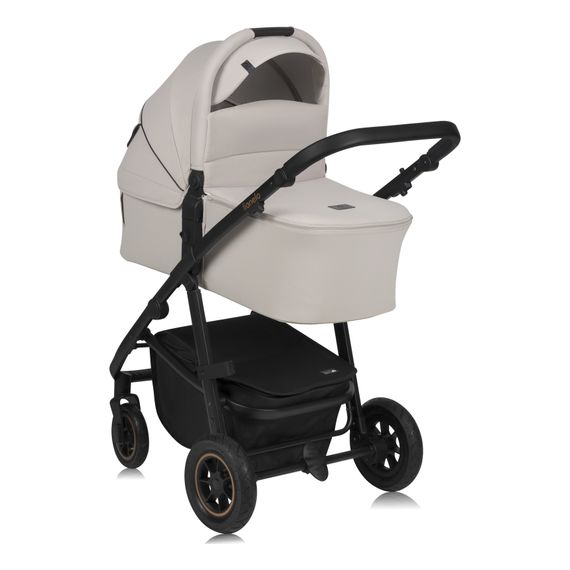Lionelo Amber Plus 3v1 - kombinovaný kočárek s autosedačkou, Rodzaj wózka: zestaw 3w1, Kolor materiału: Beige Sand, 10 zdjęcie