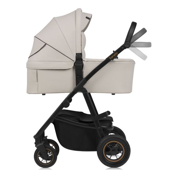 Lionelo Amber Plus 3v1 - kombinovaný kočárek s autosedačkou, Rodzaj wózka: zestaw 3w1, Kolor materiału: Beige Sand, 12 zdjęcie