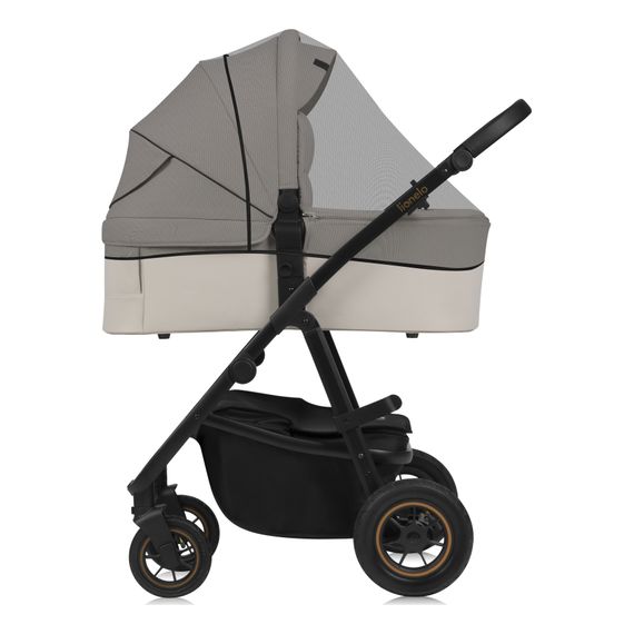 Lionelo Amber Plus 3v1 - kombinovaný kočárek s autosedačkou, Rodzaj wózka: zestaw 3w1, Kolor materiału: Beige Sand, 13 zdjęcie