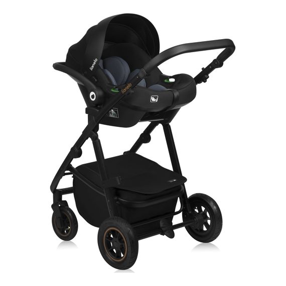Lionelo Amber Plus 3v1 - kombinovaný kočárek s autosedačkou, Rodzaj wózka: zestaw 3w1, Kolor materiału: Beige Sand, 16 zdjęcie