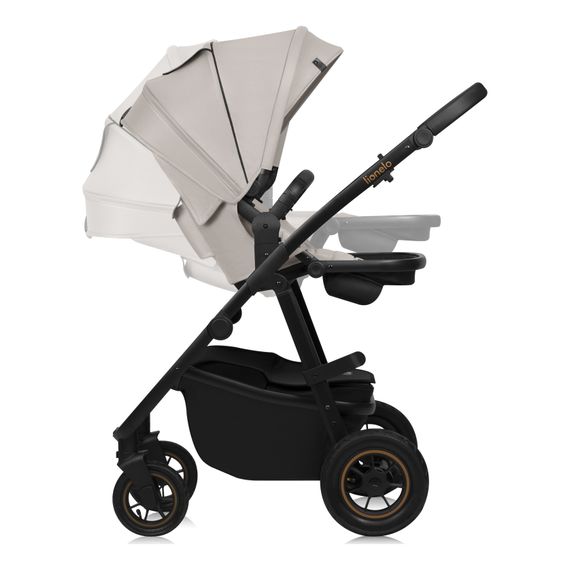 Lionelo Amber Plus 3v1 - kombinovaný kočárek s autosedačkou, Rodzaj wózka: zestaw 3w1, Kolor materiału: Beige Sand, 29 zdjęcie