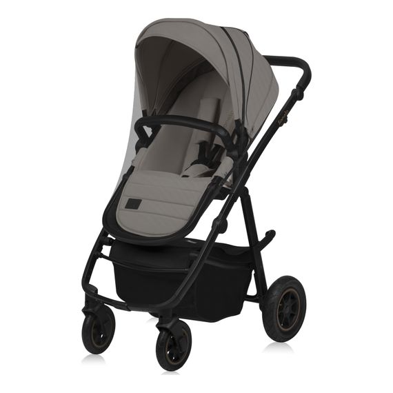 Lionelo Amber Plus 3v1 - kombinovaný kočárek s autosedačkou, Rodzaj wózka: zestaw 3w1, Kolor materiału: Beige Sand, 31 zdjęcie