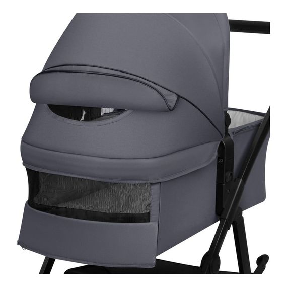Lionelo Amber Plus 3v1 - kombinovaný kočárek s autosedačkou, Rodzaj wózka: zestaw 3w1, Kolor materiału: Grey Graphite, 4 zdjęcie