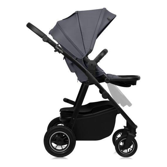 Lionelo Amber Plus 3v1 - kombinovaný kočárek s autosedačkou, Rodzaj wózka: zestaw 3w1, Kolor materiału: Grey Graphite, 9 zdjęcie