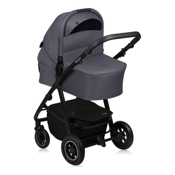 Lionelo Amber Plus 3v1 - kombinovaný kočárek s autosedačkou, Rodzaj wózka: zestaw 3w1, Kolor materiału: Grey Graphite, 10 zdjęcie