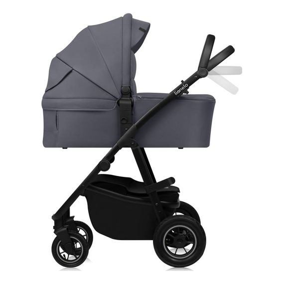 Lionelo Amber Plus 3v1 - kombinovaný kočárek s autosedačkou, Rodzaj wózka: zestaw 3w1, Kolor materiału: Grey Graphite, 11 zdjęcie