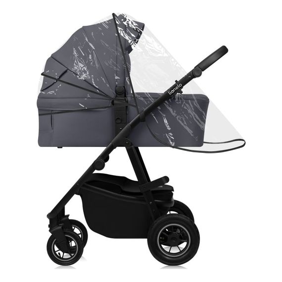 Lionelo Amber Plus 3v1 - kombinovaný kočárek s autosedačkou, Rodzaj wózka: zestaw 3w1, Kolor materiału: Grey Graphite, 12 zdjęcie